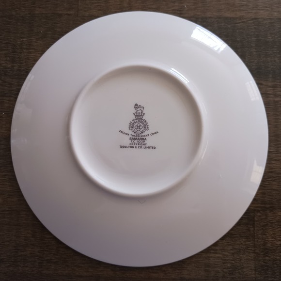 Vintage Royal Doulton Fine Bone China Samarra Flat Cup and Saucer Set - Picture 7 of 9